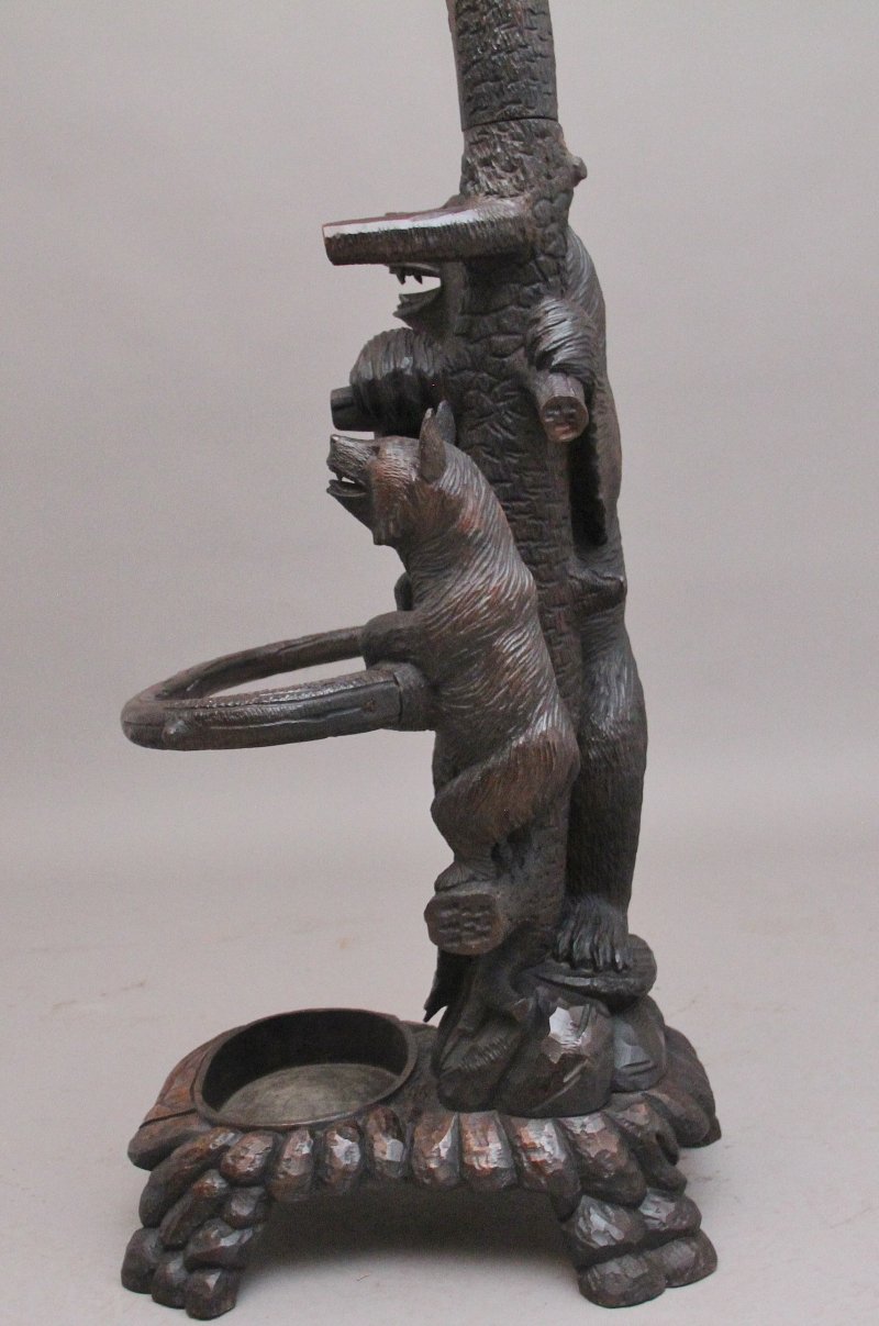 Early 20th Century carved bear hall stand