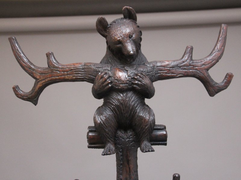 Early 20th Century carved bear hall stand