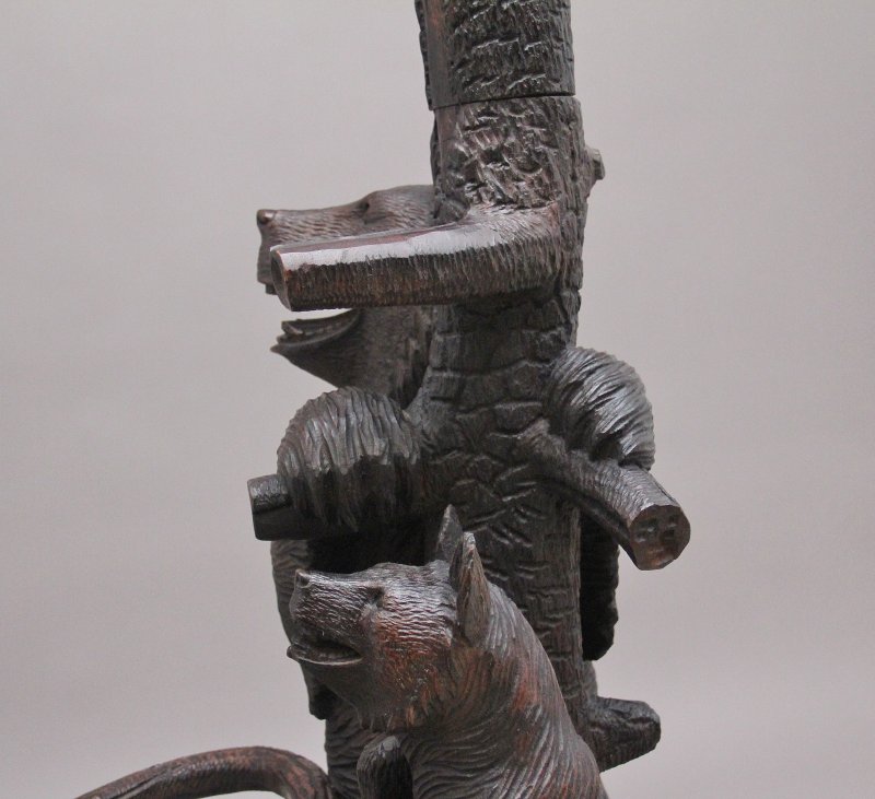 Early 20th Century carved bear hall stand