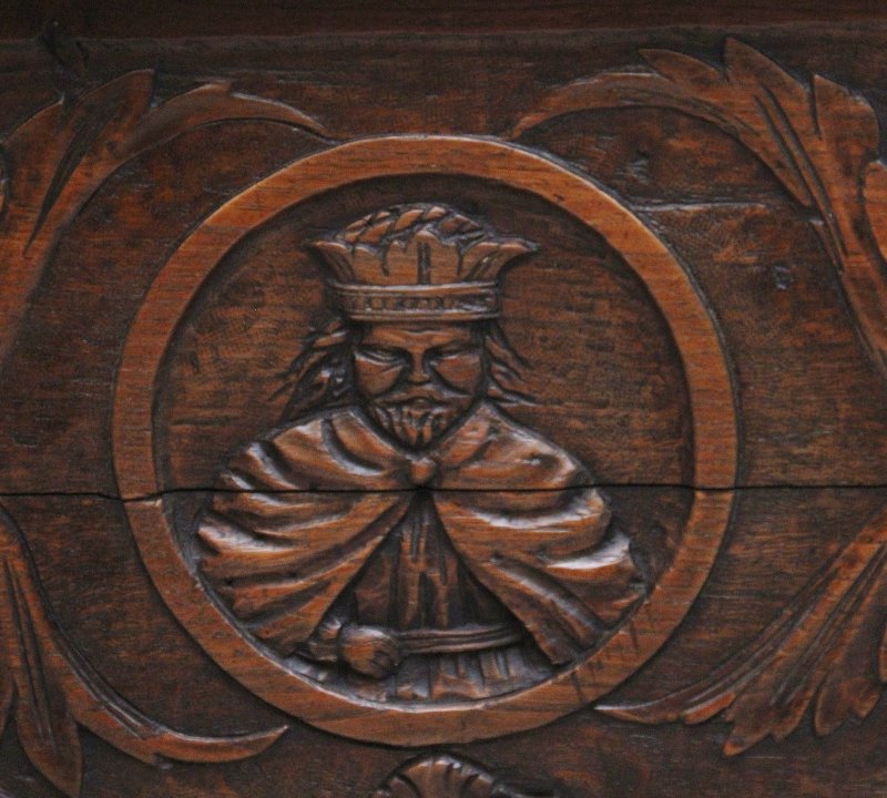 Early 19th Century French carved oak coffer