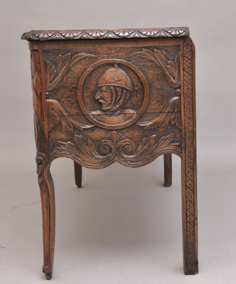 Early 19th Century French carved oak coffer