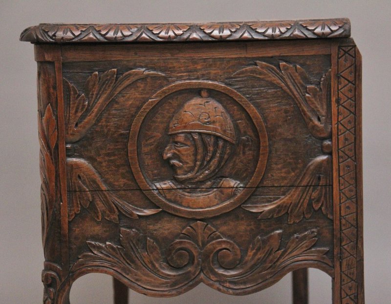 Early 19th Century French carved oak coffer