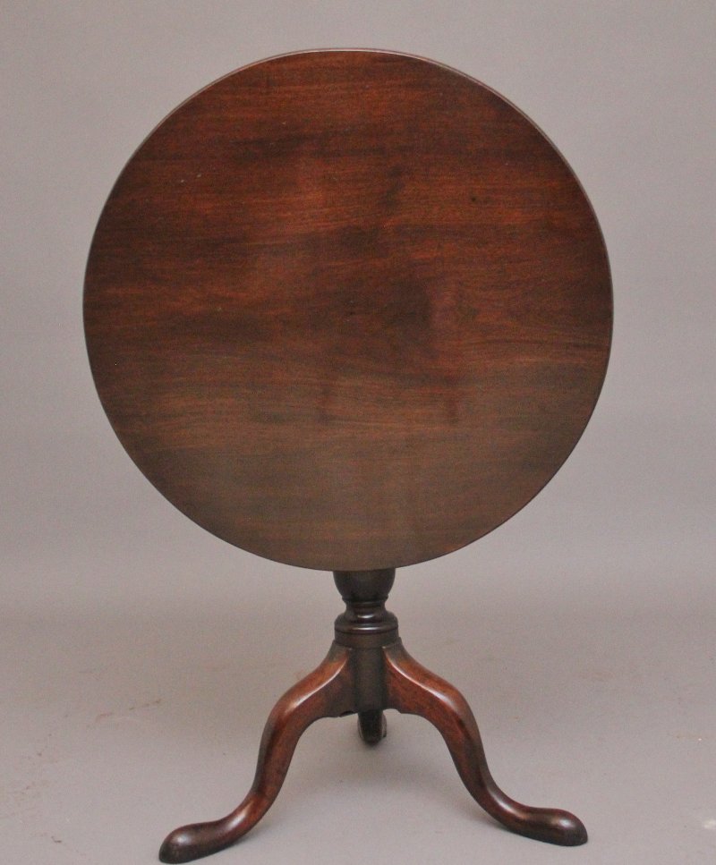 18th Century mahogany tripod table