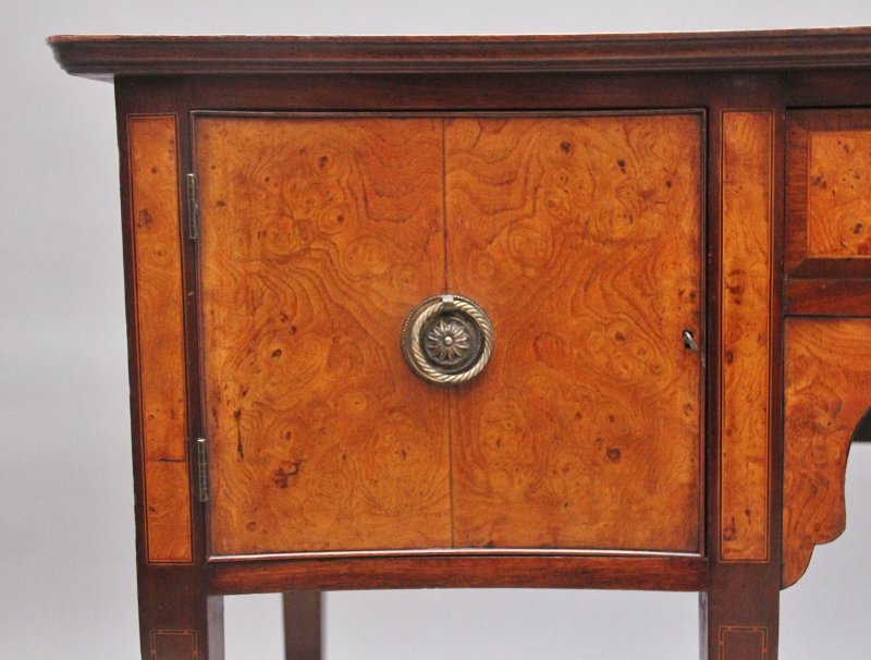 19th Century mahogany and burr elm sideboard