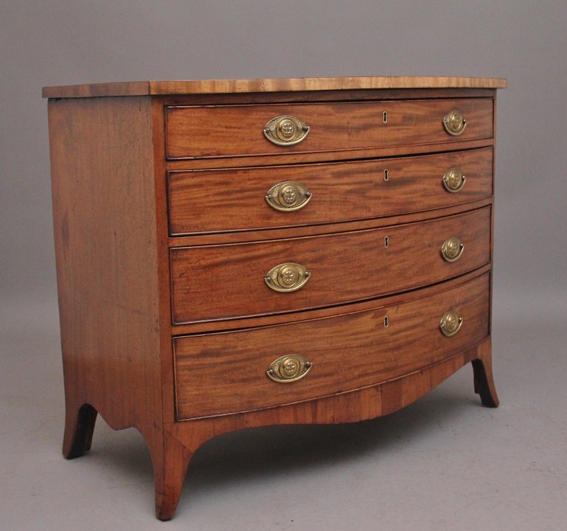 19th Century mahogany bowfront chest