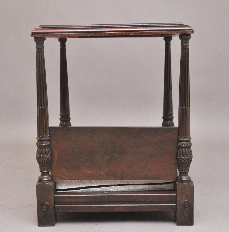 19th Century mahogany dog four poster bed