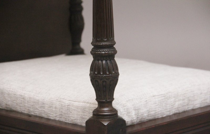 19th Century mahogany dog four poster bed