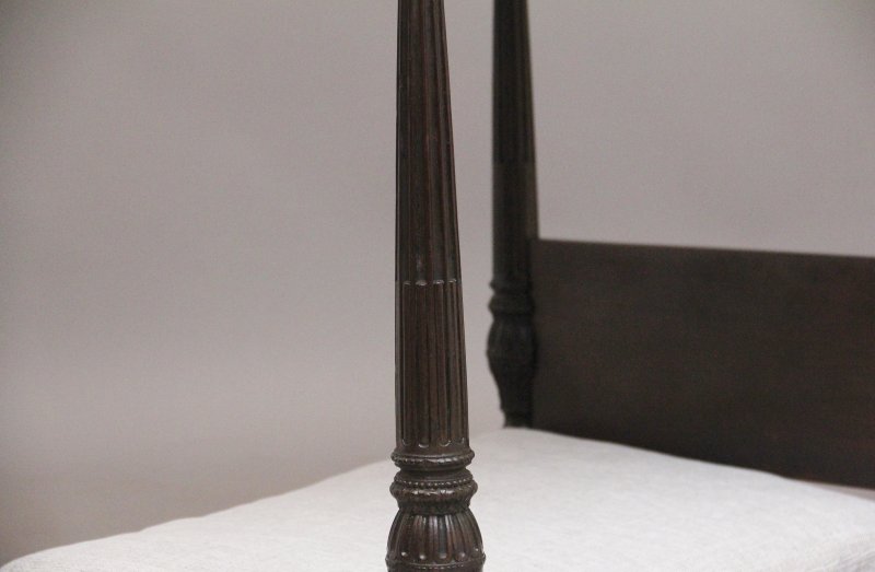 19th Century mahogany dog four poster bed