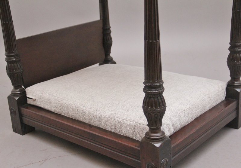 19th Century mahogany dog four poster bed