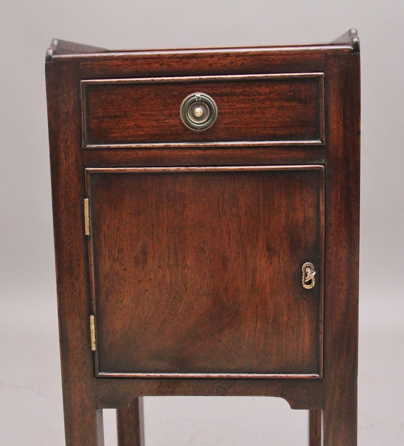 Pair early 20th Century mahogany bedside cabinets