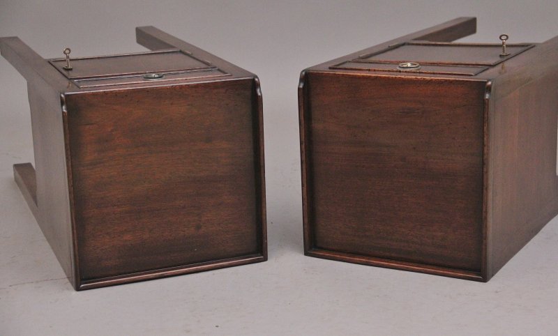 Pair early 20th Century mahogany bedside cabinets