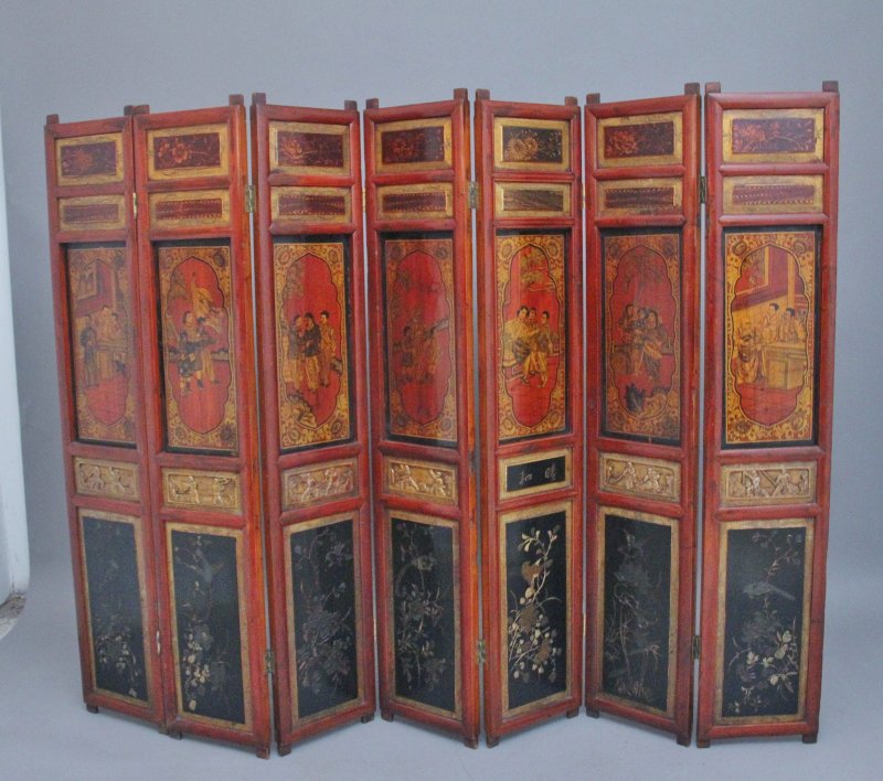 Early 20th Century Chinese folding screen