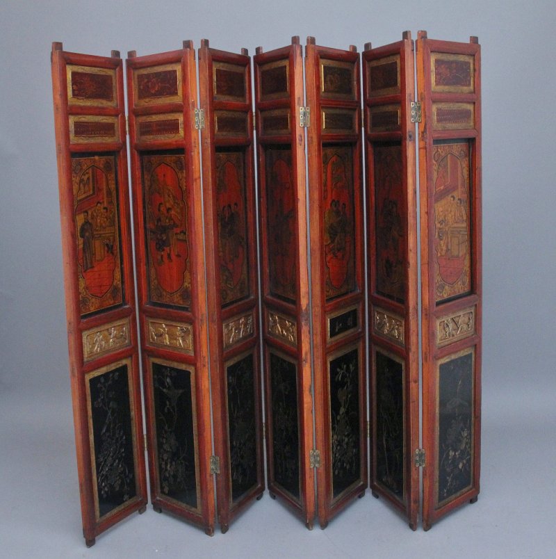 Early 20th Century Chinese folding screen