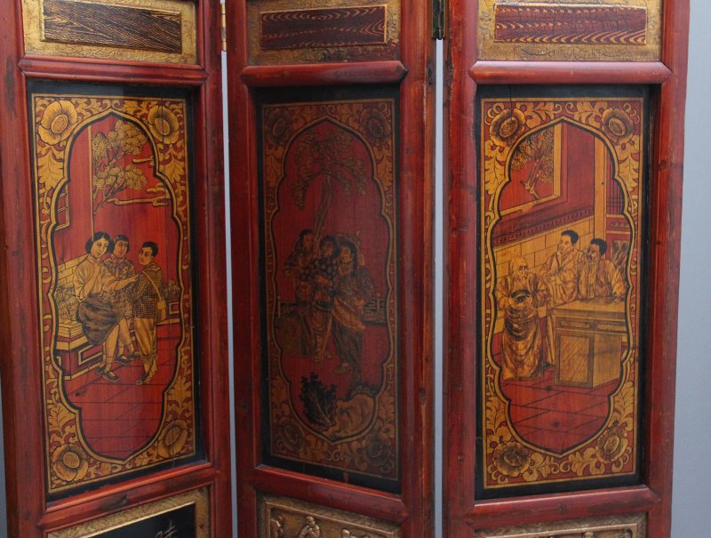 Early 20th Century Chinese folding screen