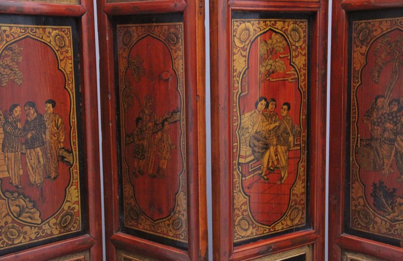 Early 20th Century Chinese folding screen