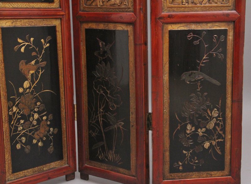 Early 20th Century Chinese folding screen