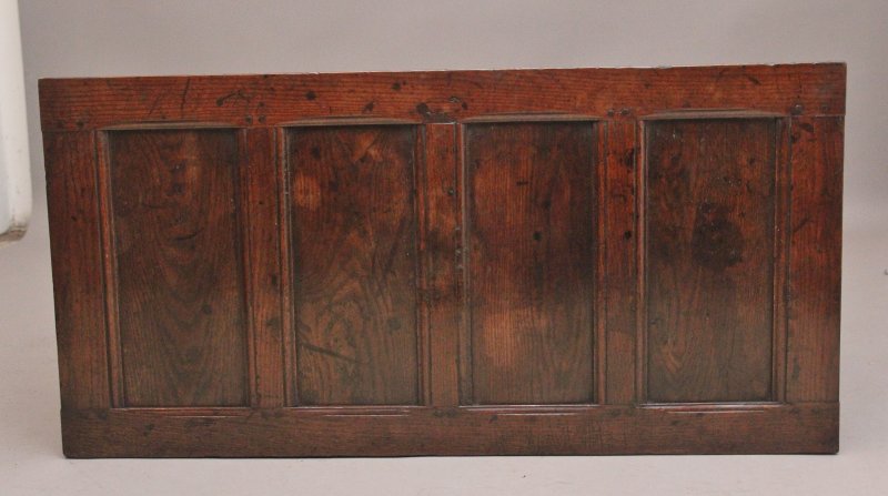 18th Century carved oak mule chest