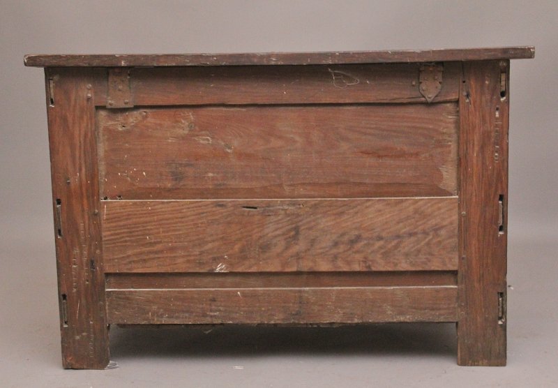 18th Century carved oak mule chest