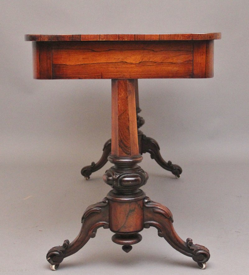19th Century rosewood library table
