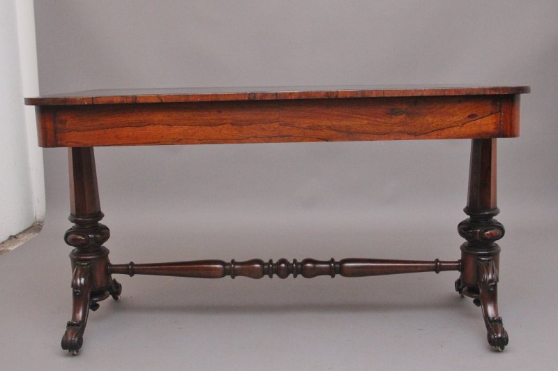 19th Century rosewood library table