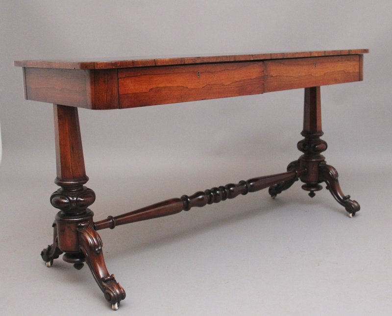 19th Century rosewood library table