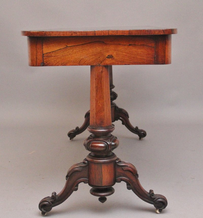 19th Century rosewood library table