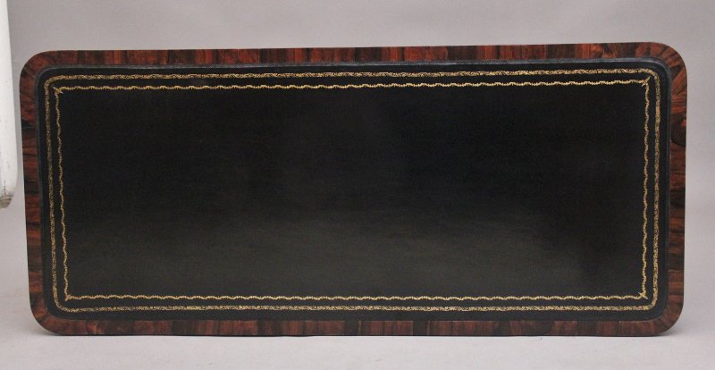 19th Century rosewood library table