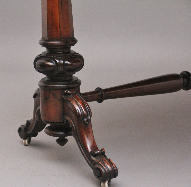 19th Century rosewood library table