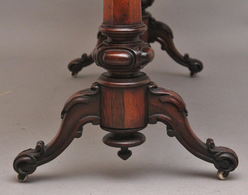 19th Century rosewood library table