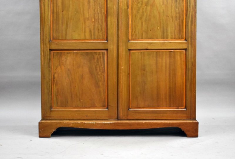 Edwardian Mahogany Two Door Wardrobe