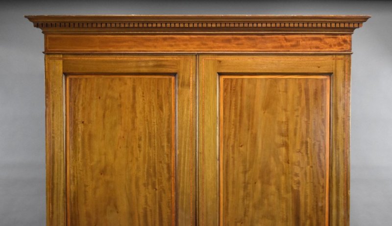 Edwardian Mahogany Two Door Wardrobe