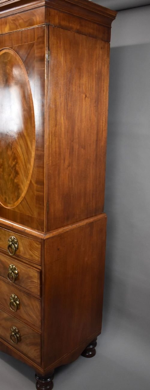 Regency Flame Mahogany Linen Press