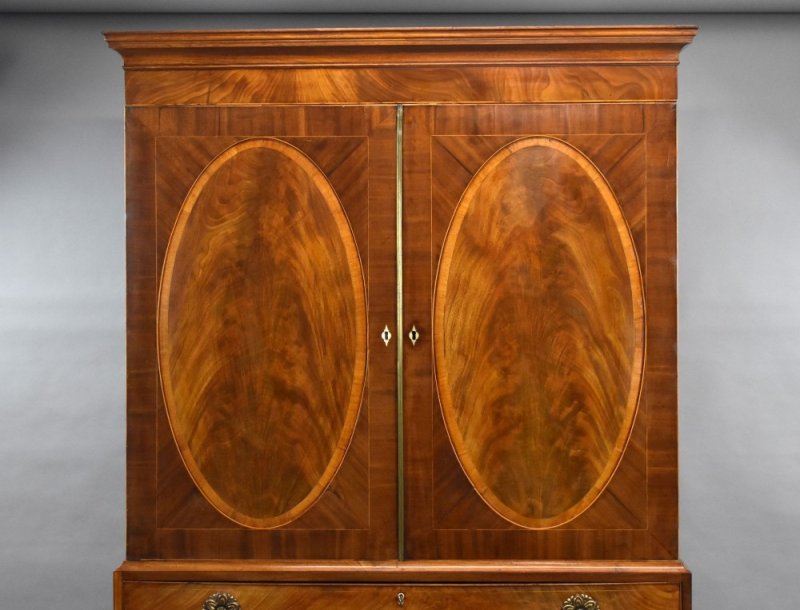 Regency Flame Mahogany Linen Press