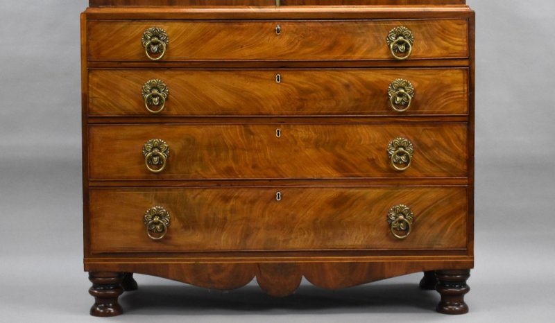 Regency Flame Mahogany Linen Press