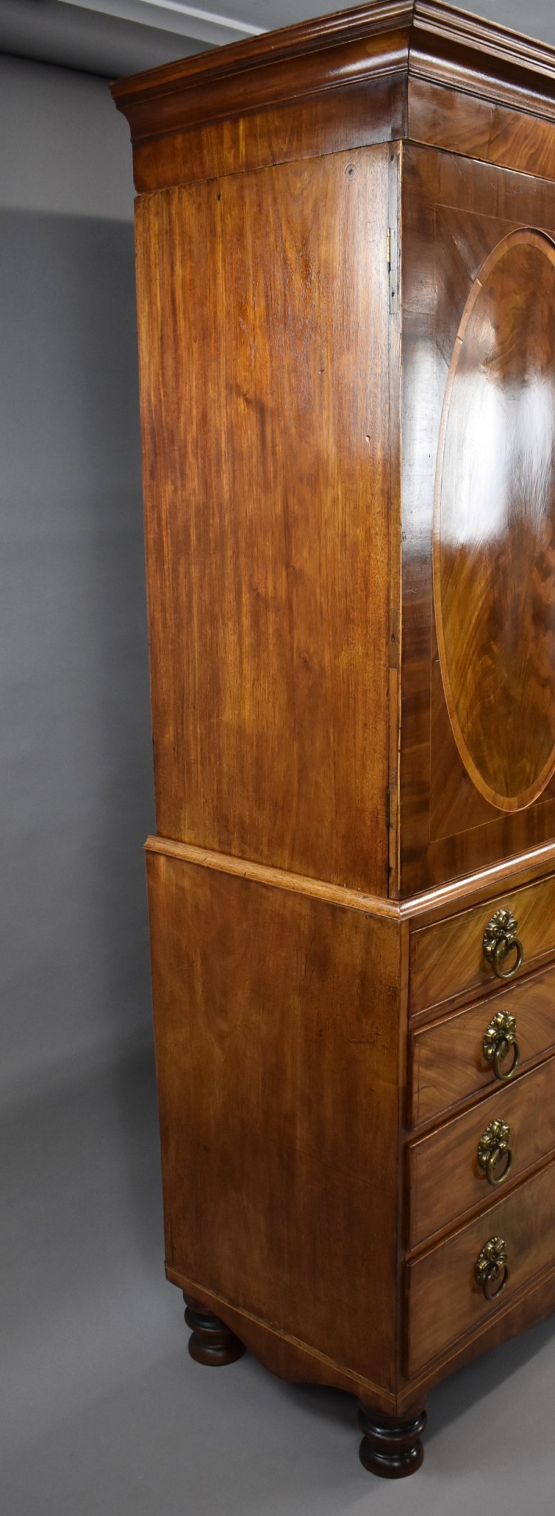 Regency Flame Mahogany Linen Press