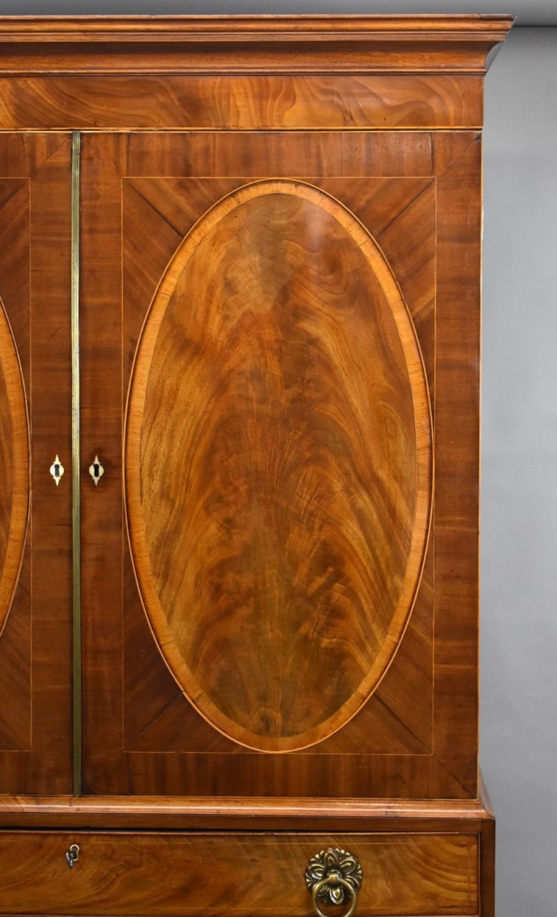 Regency Flame Mahogany Linen Press