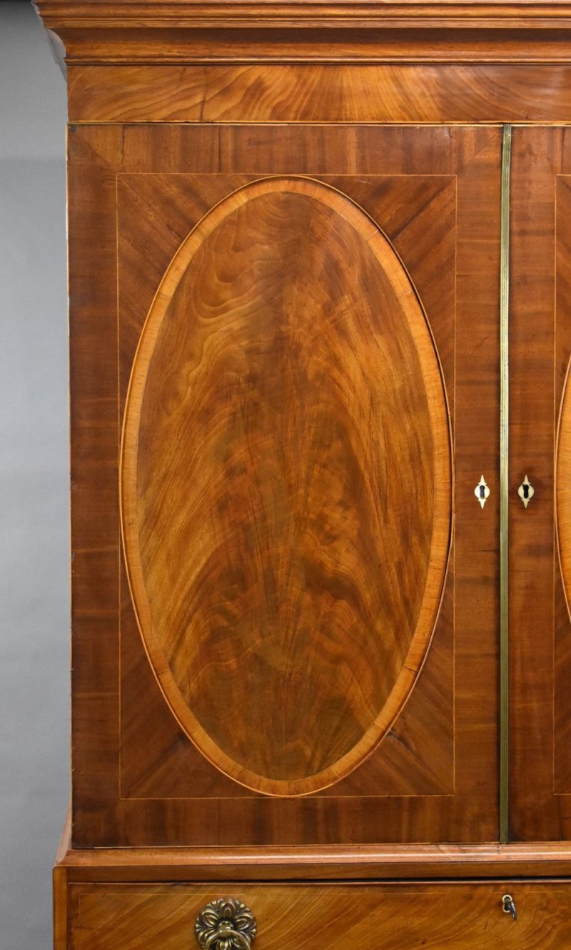 Regency Flame Mahogany Linen Press