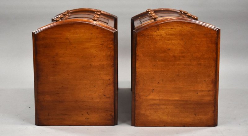 Pair Of Victorian Mahogany Bow Front Bedside Chests