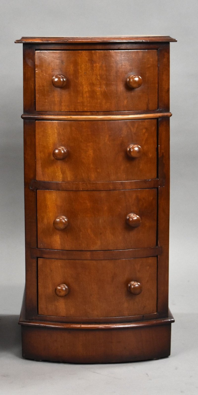 Pair Of Victorian Mahogany Bow Front Bedside Chests