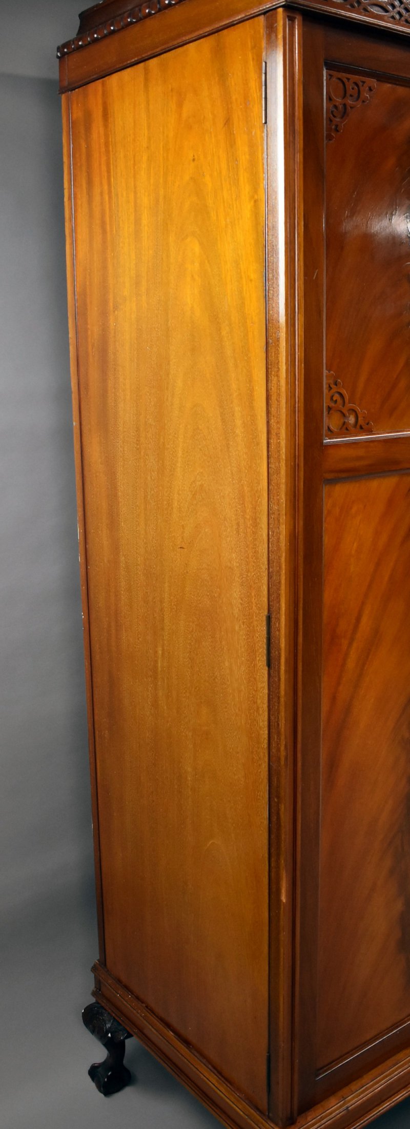 Edwardian Flame Mahogany Triple Wardrobe