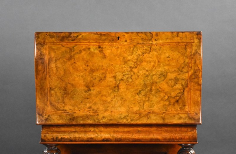 Victorian Burr Walnut Davenport