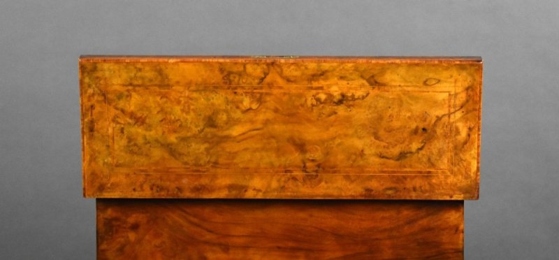 Victorian Burr Walnut Davenport