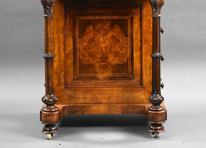 Victorian Burr Walnut Davenport