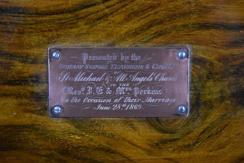 Victorian Burr Walnut Davenport