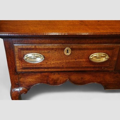 Fine Georgian Oak Cabriole Leg Dresser Base, Circa 1800