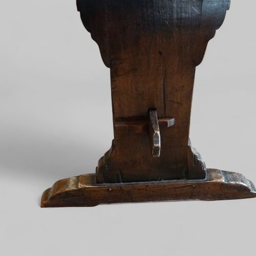Large Edwardian Oak Refectory Table On Slab Ends – Antique Dining Table