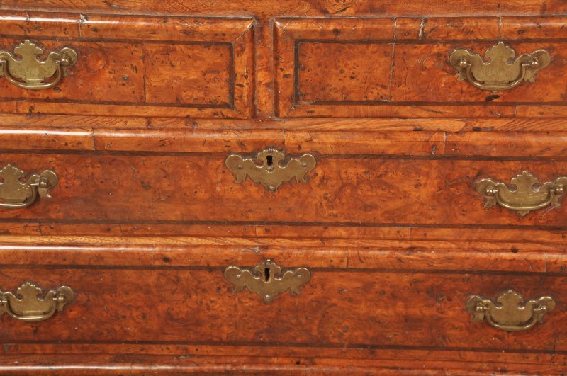 Exceptional Early 18th Century Burr Elm Bureau