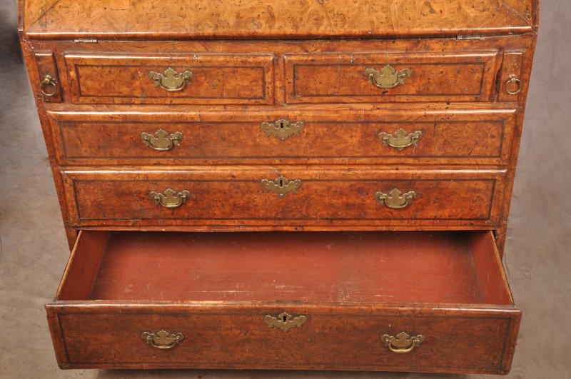 Exceptional Early 18th Century Burr Elm Bureau