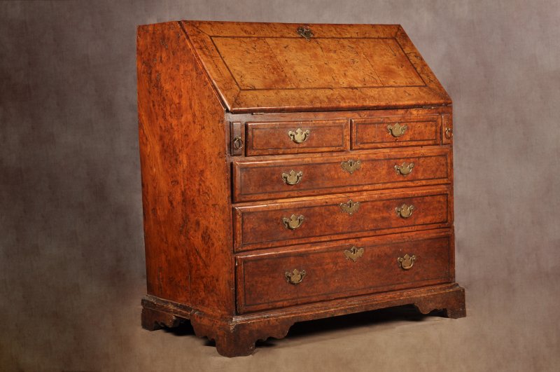 Exceptional Early 18th Century Burr Elm Bureau