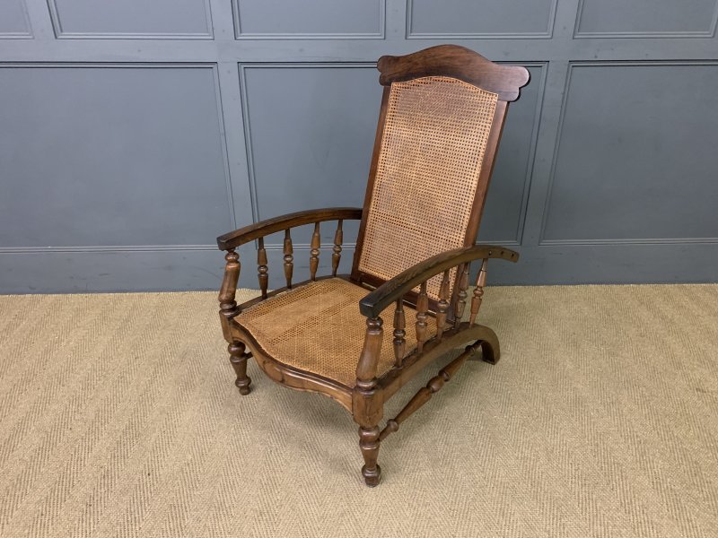 19th Century Colonial Reclining Plantation Chair